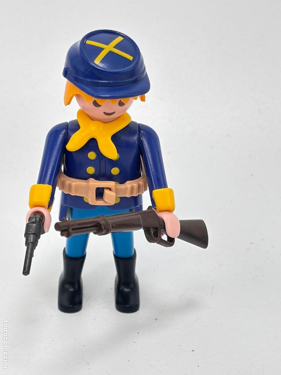 Playmobil: PLAYMOBIL FIGURA soldado nordista CON rifle OESTE