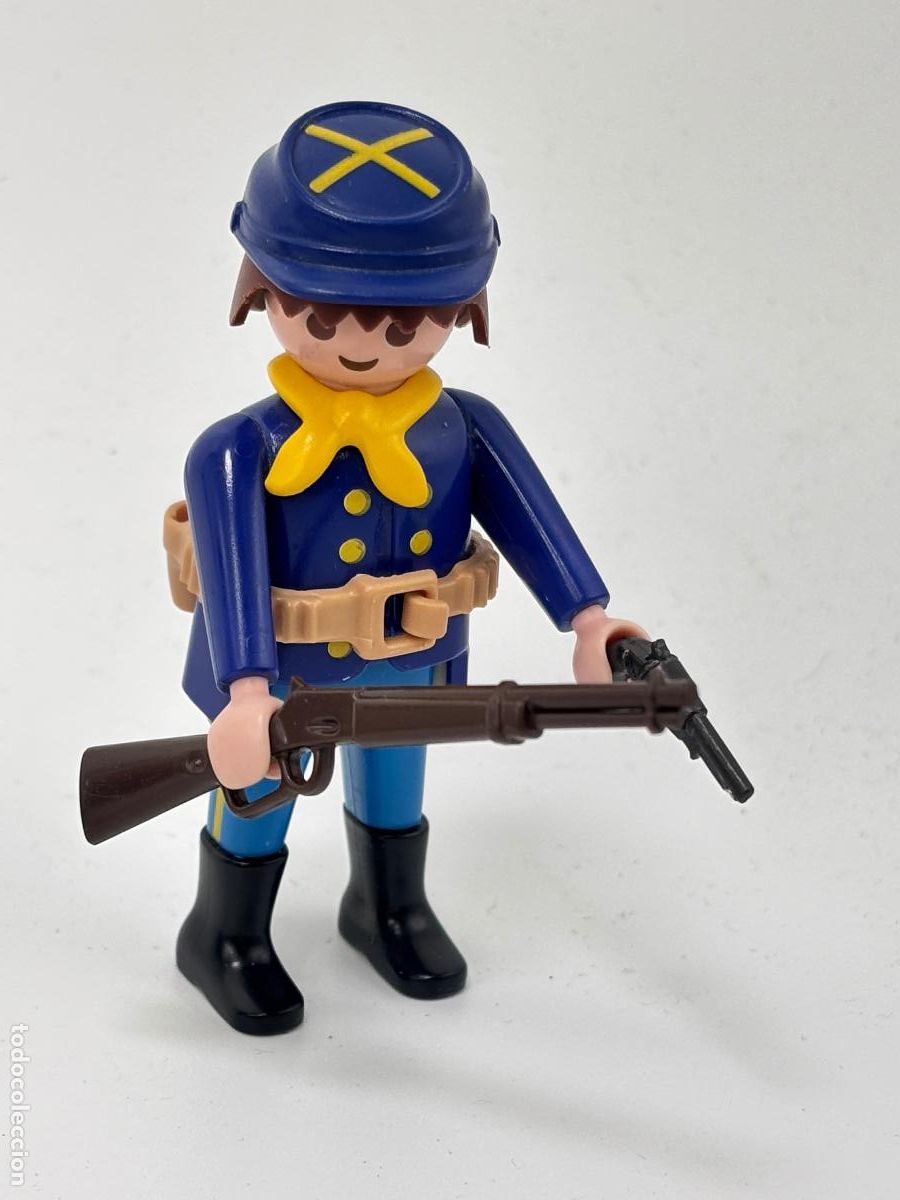 Playmobil: PLAYMOBIL FIGURA soldado nordista CON rifle OESTE