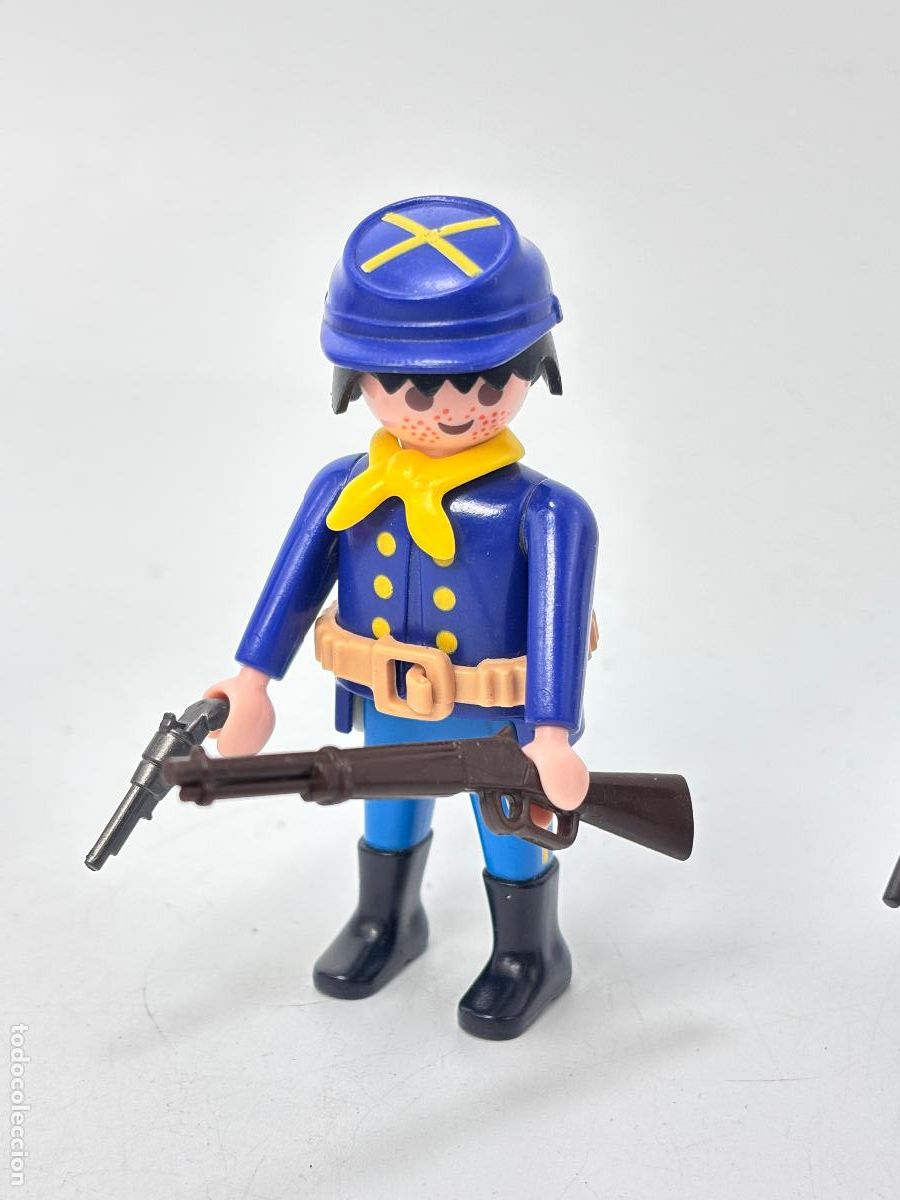 Playmobil: PLAYMOBIL FIGURA soldado nordista CON rifle OESTE