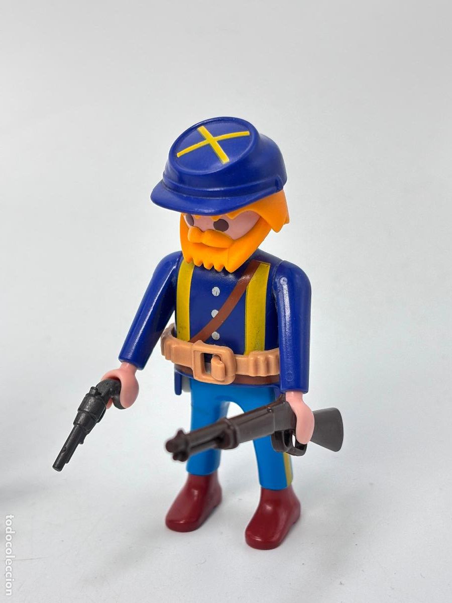 Playmobil: PLAYMOBIL FIGURA soldado nordista CON rifle OESTE