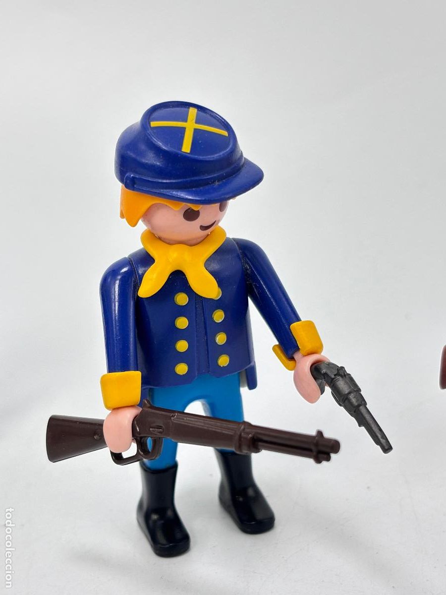 Playmobil: PLAYMOBIL FIGURA soldado nordista CON rifle OESTE