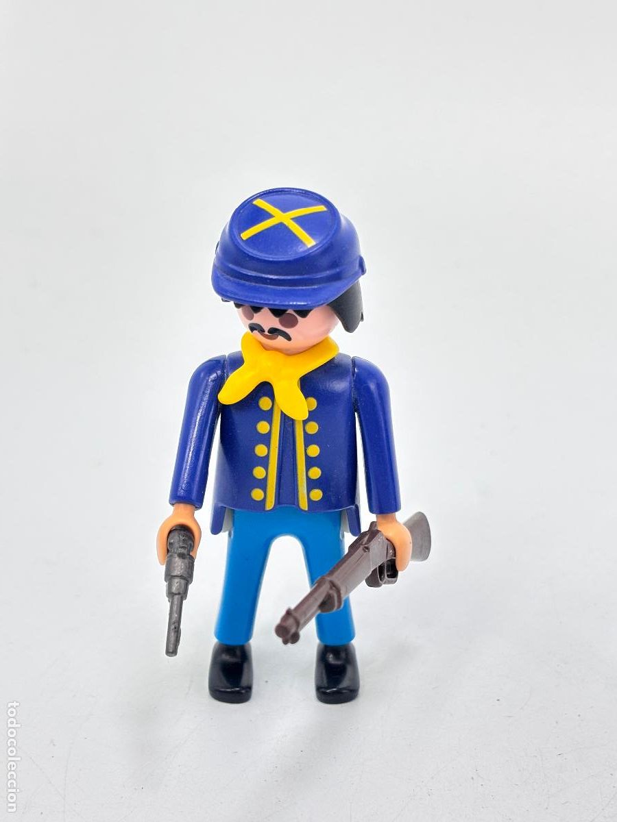 Playmobil: PLAYMOBIL FIGURA soldado nordista CON rifle OESTE