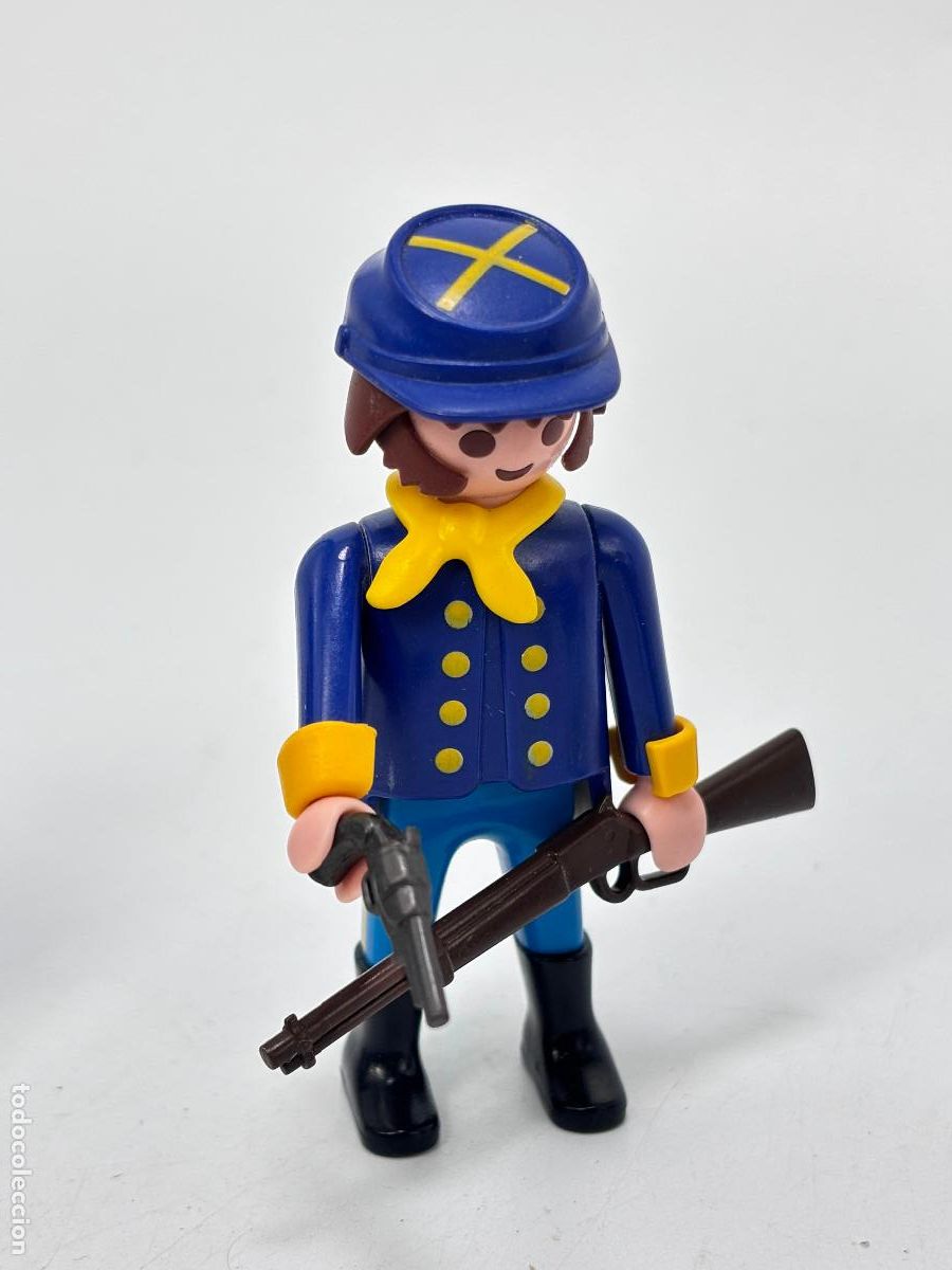 Playmobil: PLAYMOBIL FIGURA soldado nordista CON rifle OESTE