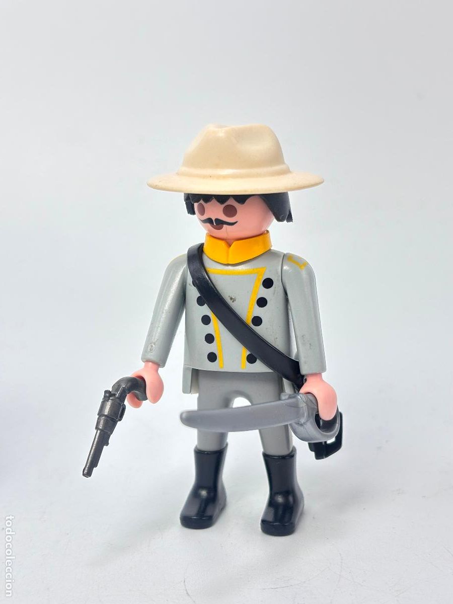 Playmobil: PLAYMOBIL FIGURA capit&aacute;n sudista CON espada OESTE