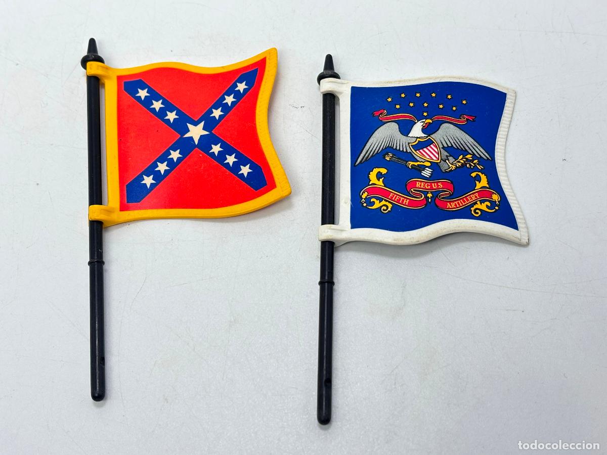 Playmobil: PLAYMOBIL lote bandera sudista nordista