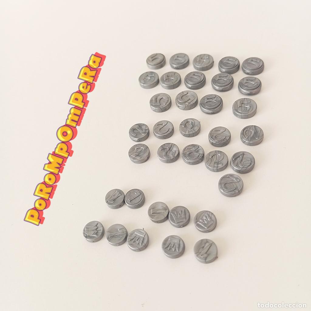 Playmobil: PLAYMOBIL lote x35 moneda plateada mate dinero cofre tesoro ba&uacute;l oeste pirata medieval M9