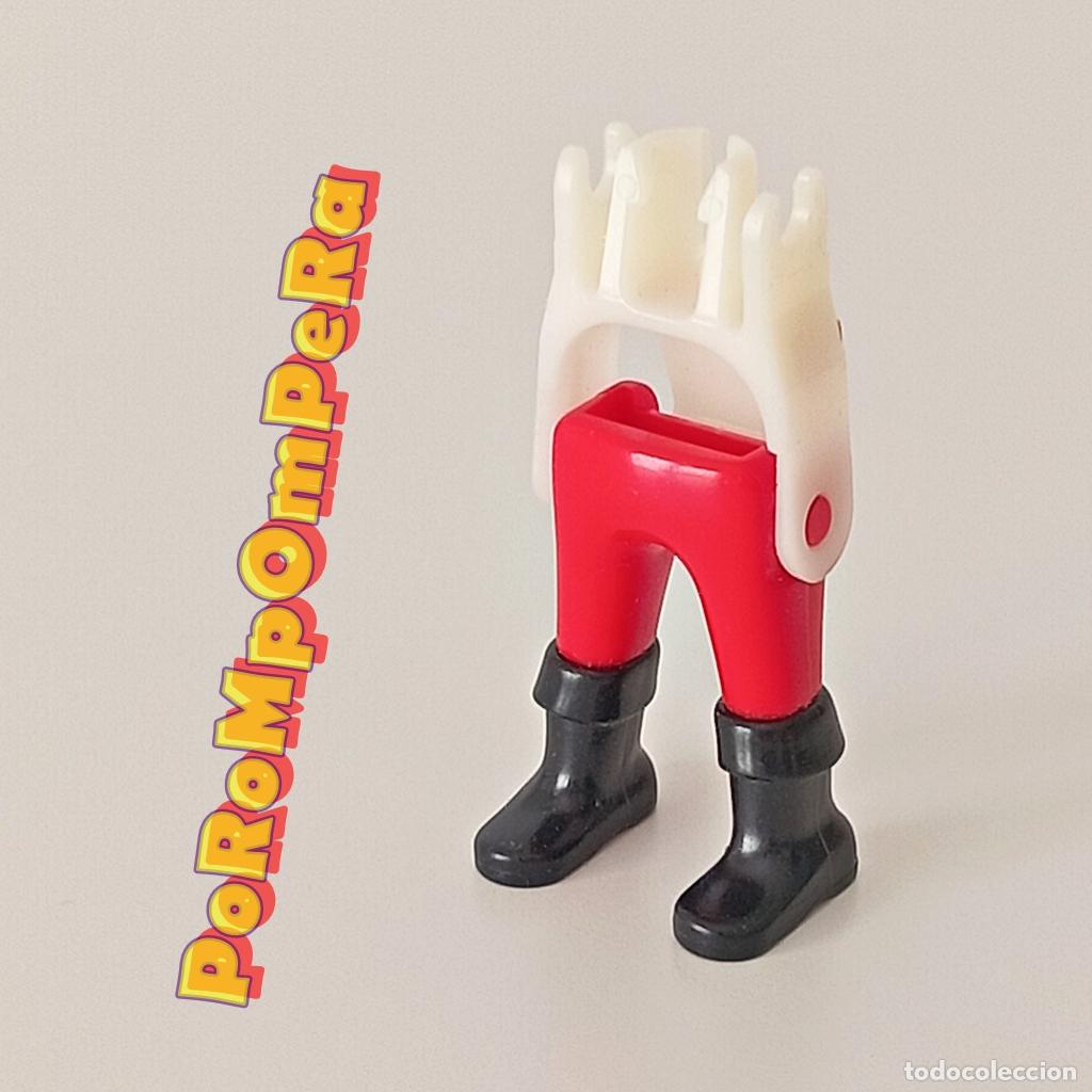 Playmobil: PLAYMOBILpierna roja bota alta negra + esqueleto CUSTOM/COMPLETAR medieval O1