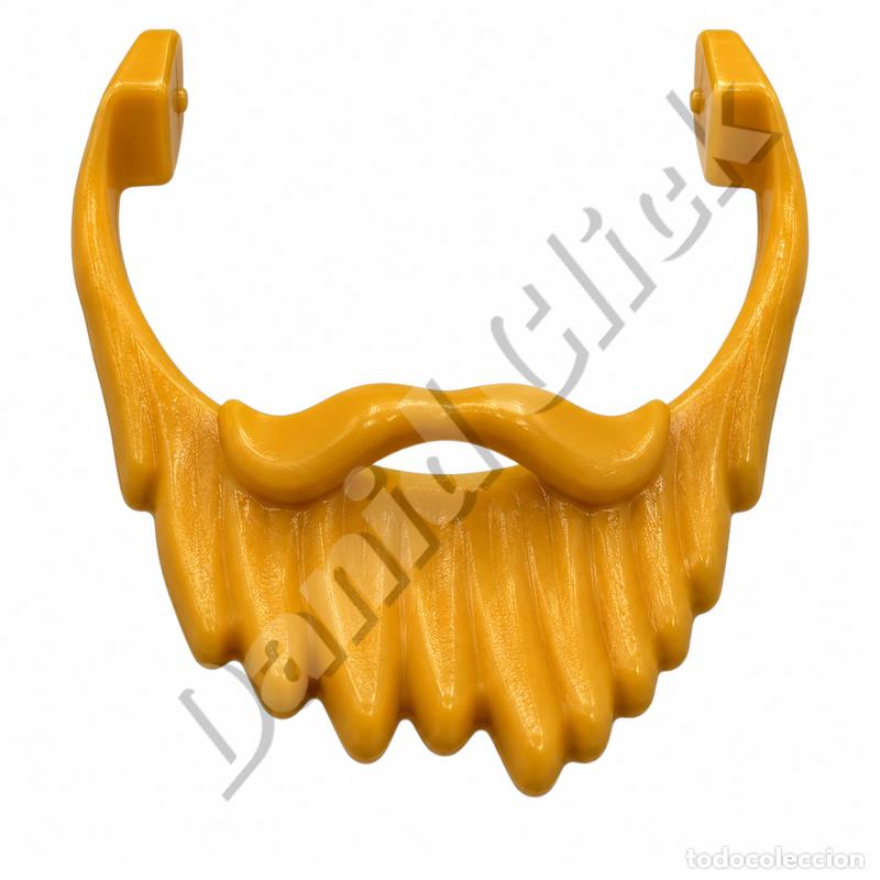 Playmobil: Playmobil Barba Rubia Larga Abierta con Bigote Figura Medieval Vikingo Repuesto