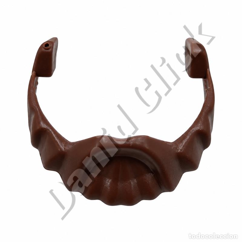 Playmobil: Playmobil Barba Corta Marr&oacute;n Oscuro Accesorio Figura Repuesto Custom