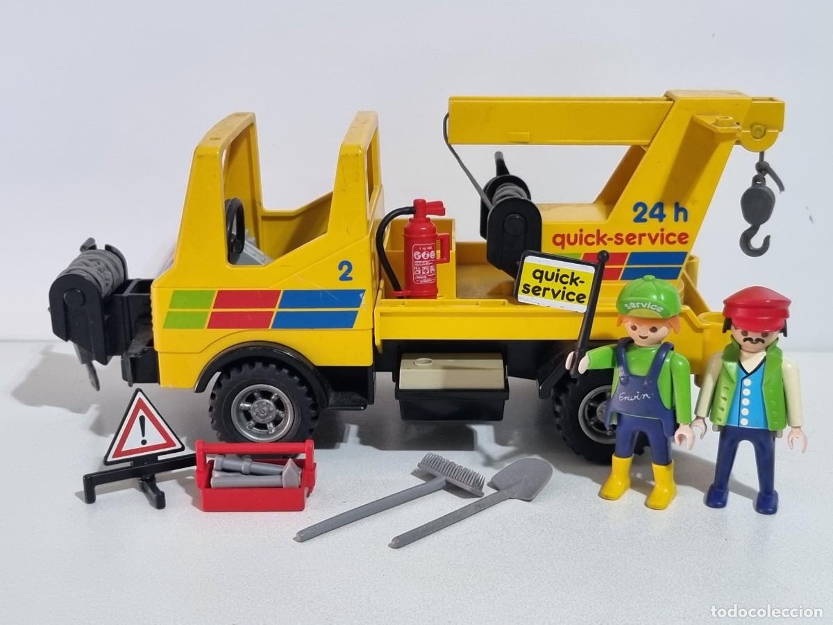 Playmobil: Playmobil 3438 Vehiculo Quick Service Grua Asistencia Carretera Mecanico Taller