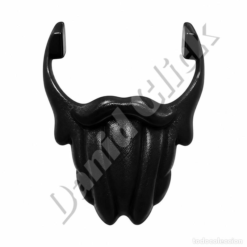 Playmobil: Playmobil Barba Puntiaguda Negra con Bigote Largo Accesorio Figura Repuesto Custom
