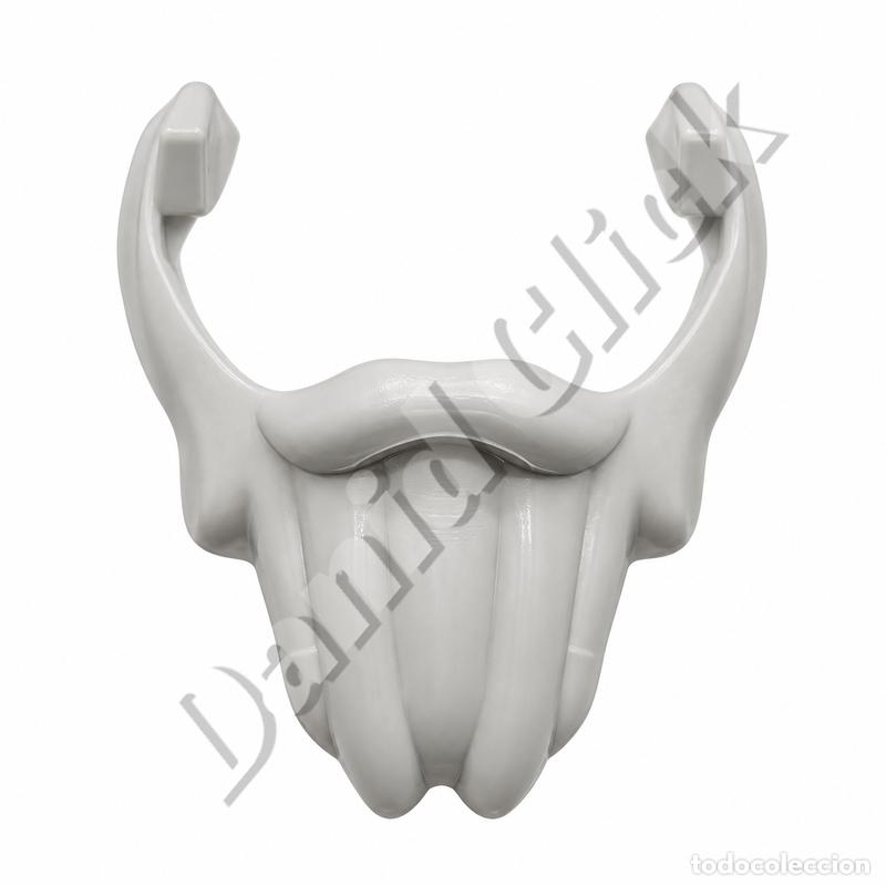 Playmobil: Playmobil Barba Puntiaguda Blanca con Bigote Largo Accesorio Figura Repuesto Custom