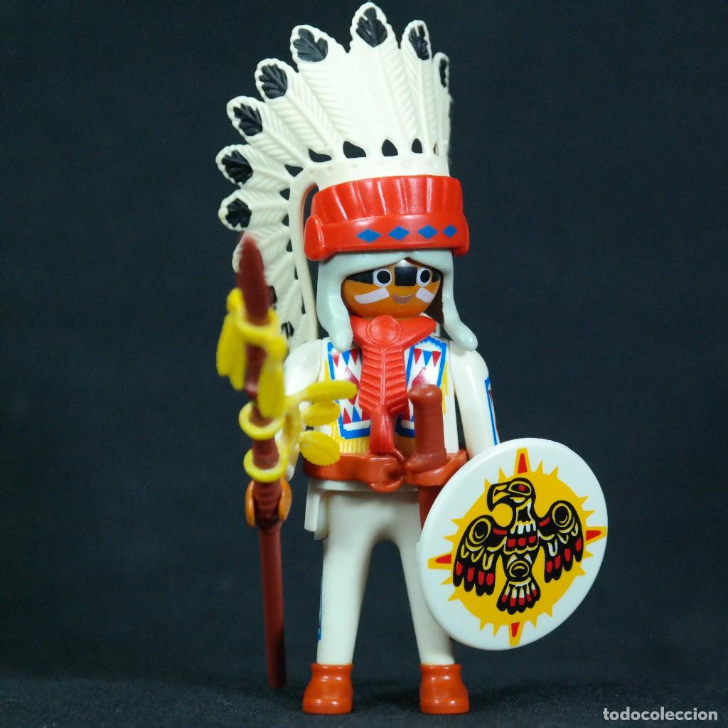 Playmobil: Playmobil jefe indio con escudo ☼