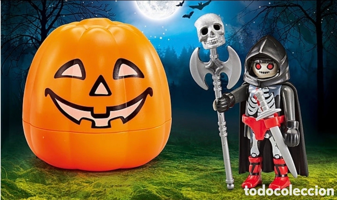 Playmobil: Playmobil calabaza Halloween con chico fantasma esqueleto Ref 9896 en bolsa original sellada terror