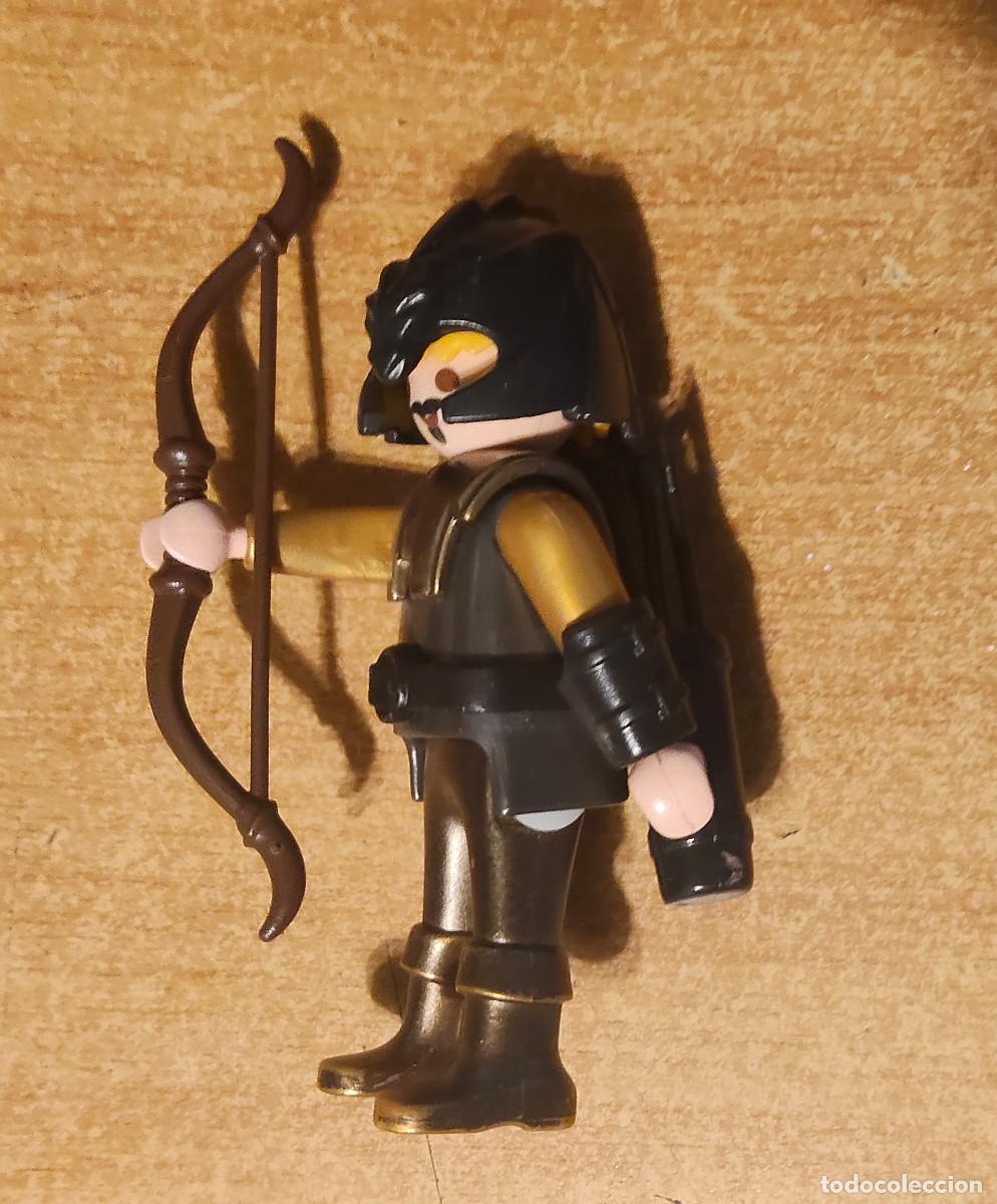 Playmobil: Playmobil figura arquero dorado negro arco - medieval castillo