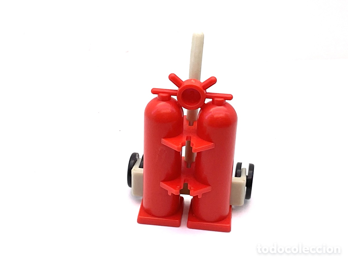 Playmobil: ACCESORIO PLAYMOBIL. CARRITO EXTINTORES BOMBERO.