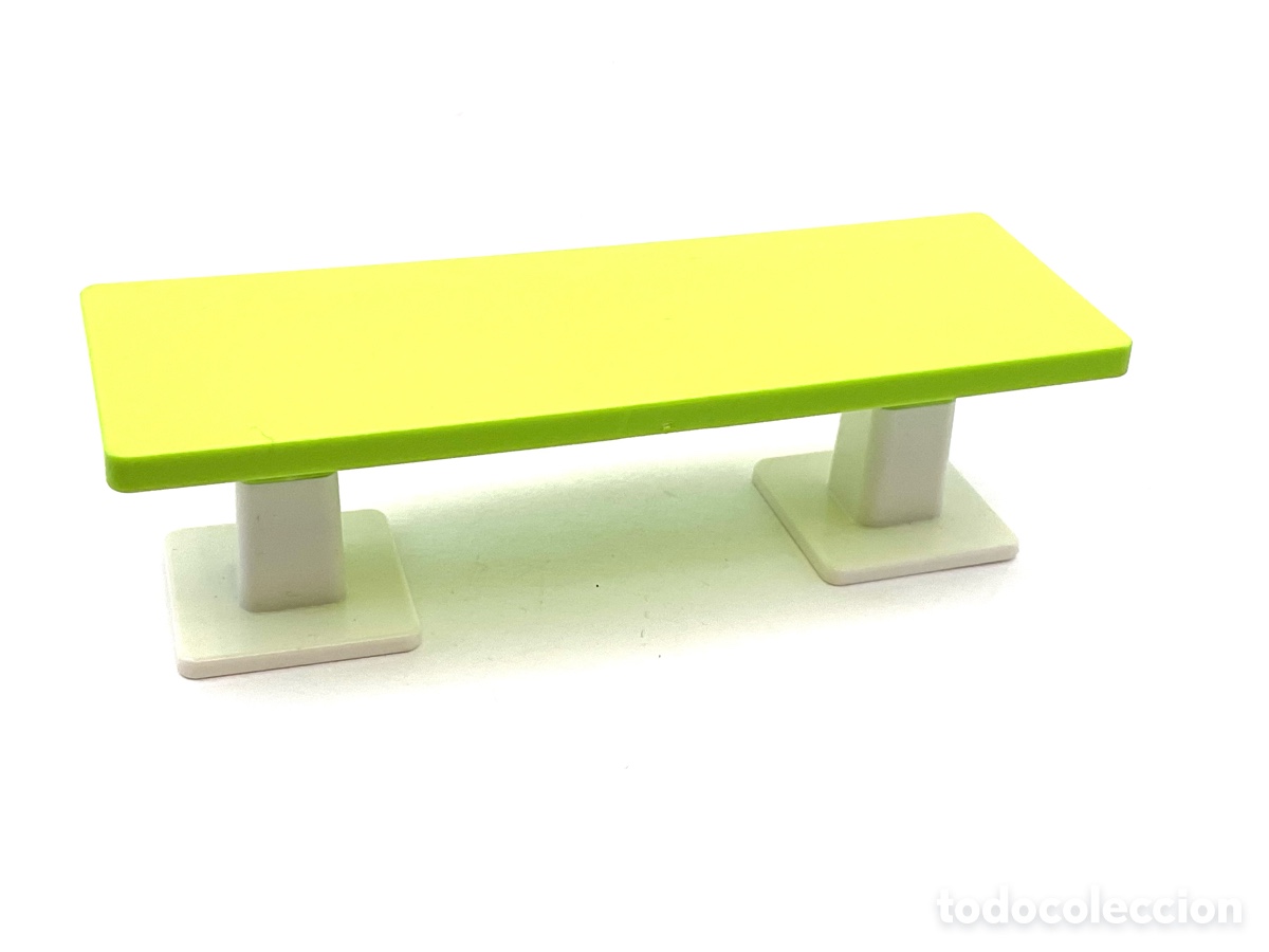 Playmobil: ACCESORIO PLAYMOBIL. MESA VERDE CON PATAS BLANCAS. REF ESCUELA, HOSPITAL VETERINARIO, TIENDA, ETC