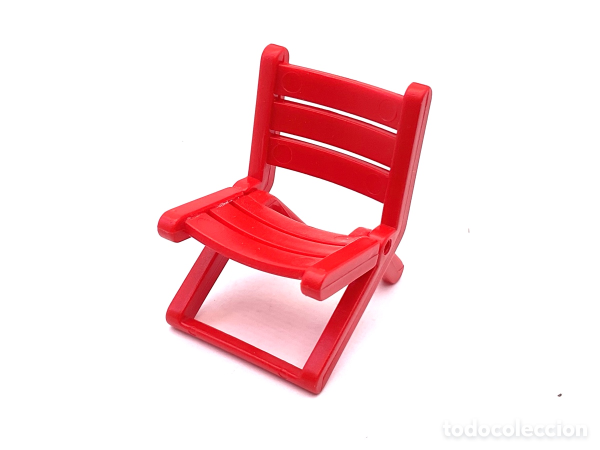 Playmobil: ACCESORIO PLAYMOBIL. SILLA PLEGABLE COLOR ROJO.