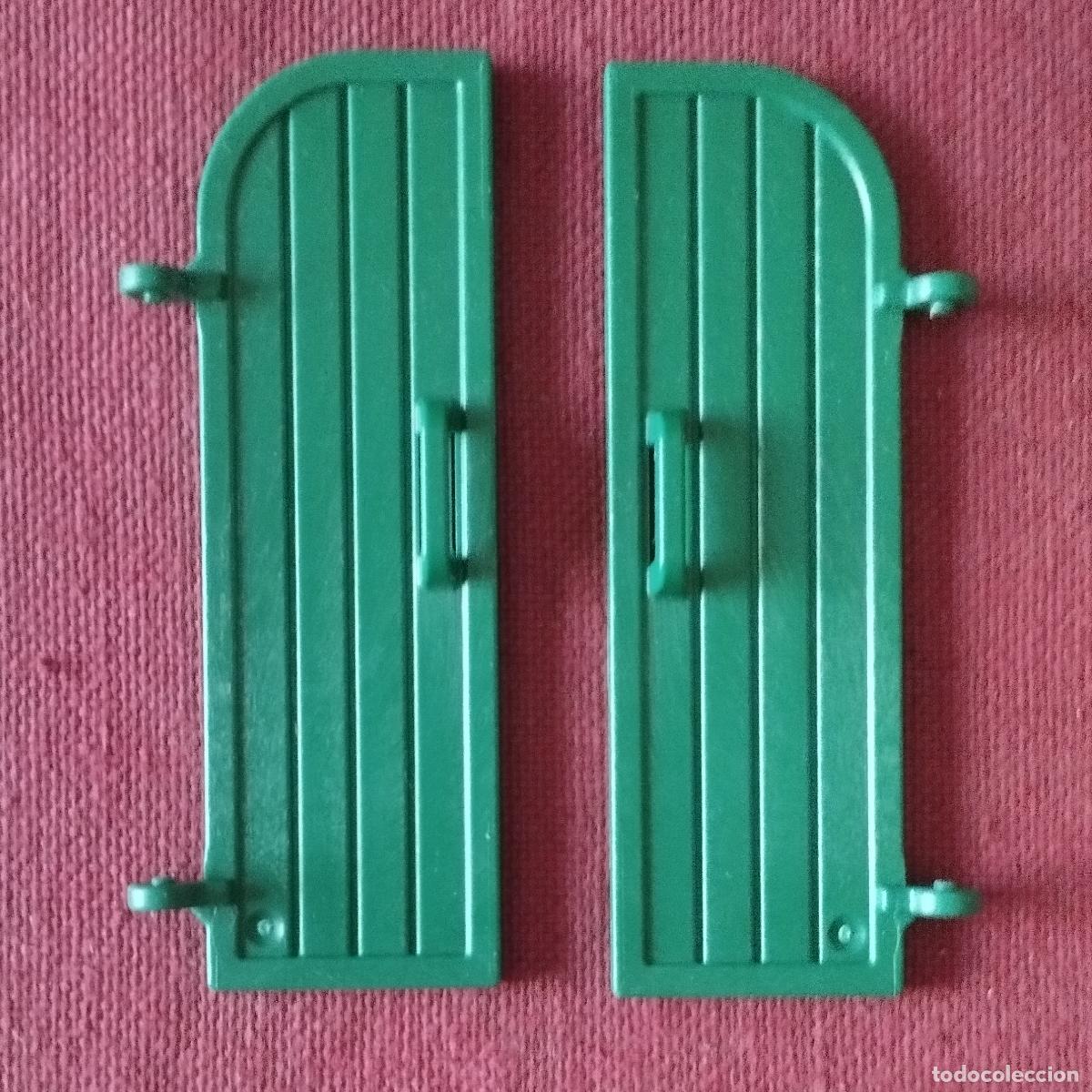 Playmobil: 2 PUERTA VERDES PARA GRANJA O CASA - PLAYMOBIL