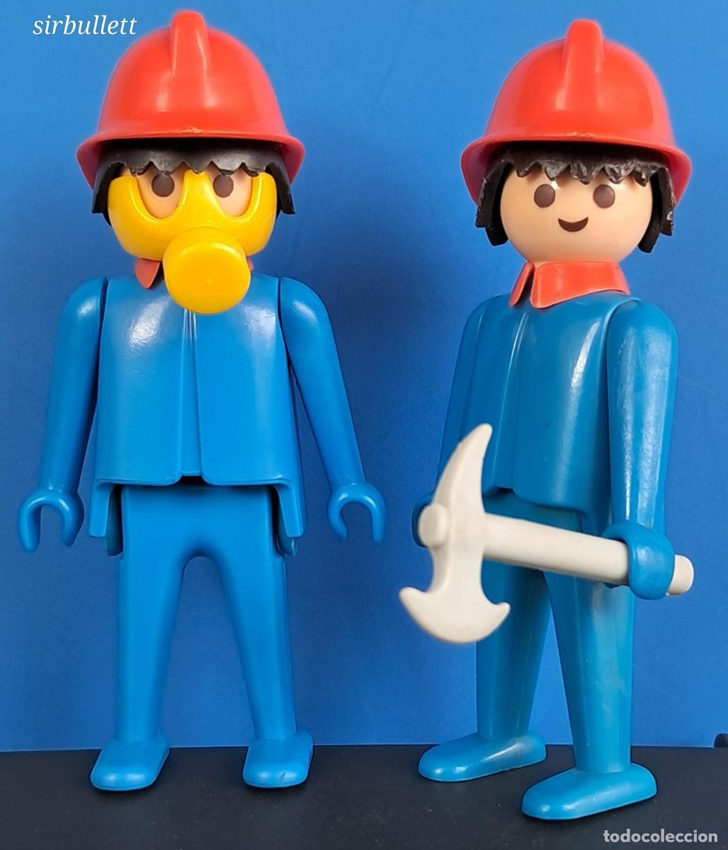 Playmobil: Figuras Bomberos a&ntilde;os 70 Playmobil 3366 3403 3234 3236...