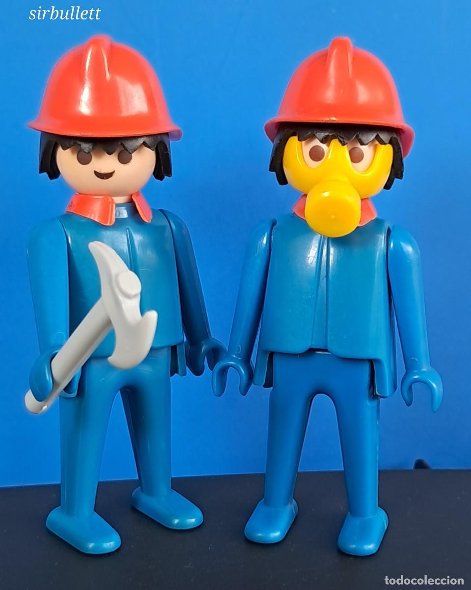 Playmobil: Figuras Bomberos a&ntilde;os 70 Playmobil 3366 3403 3234 3236...