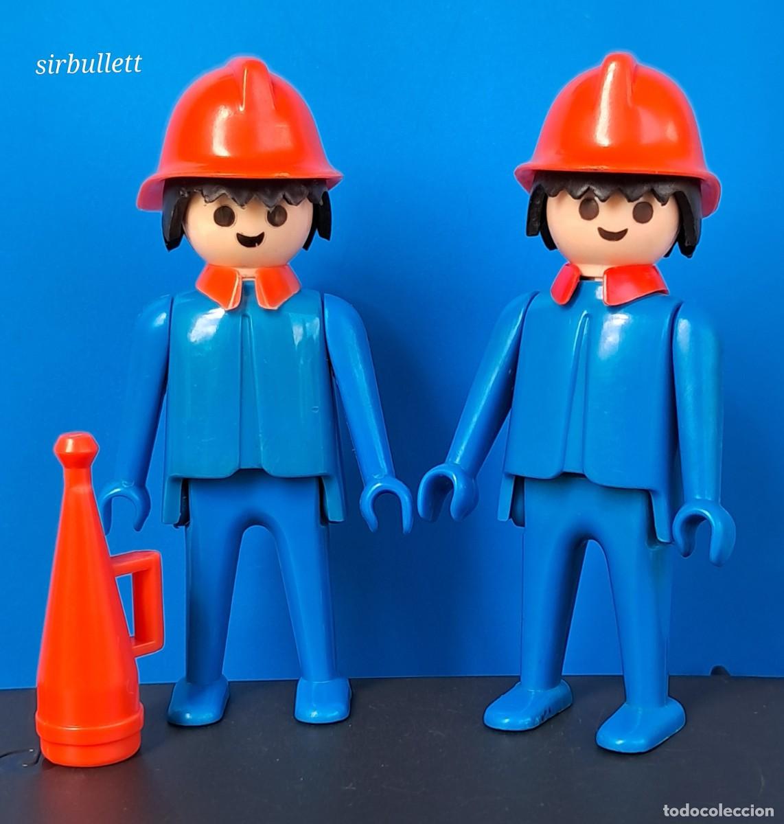 Playmobil: Figuras Bomberos a&ntilde;os 70 Playmobil 3366 3403 3234 3236...