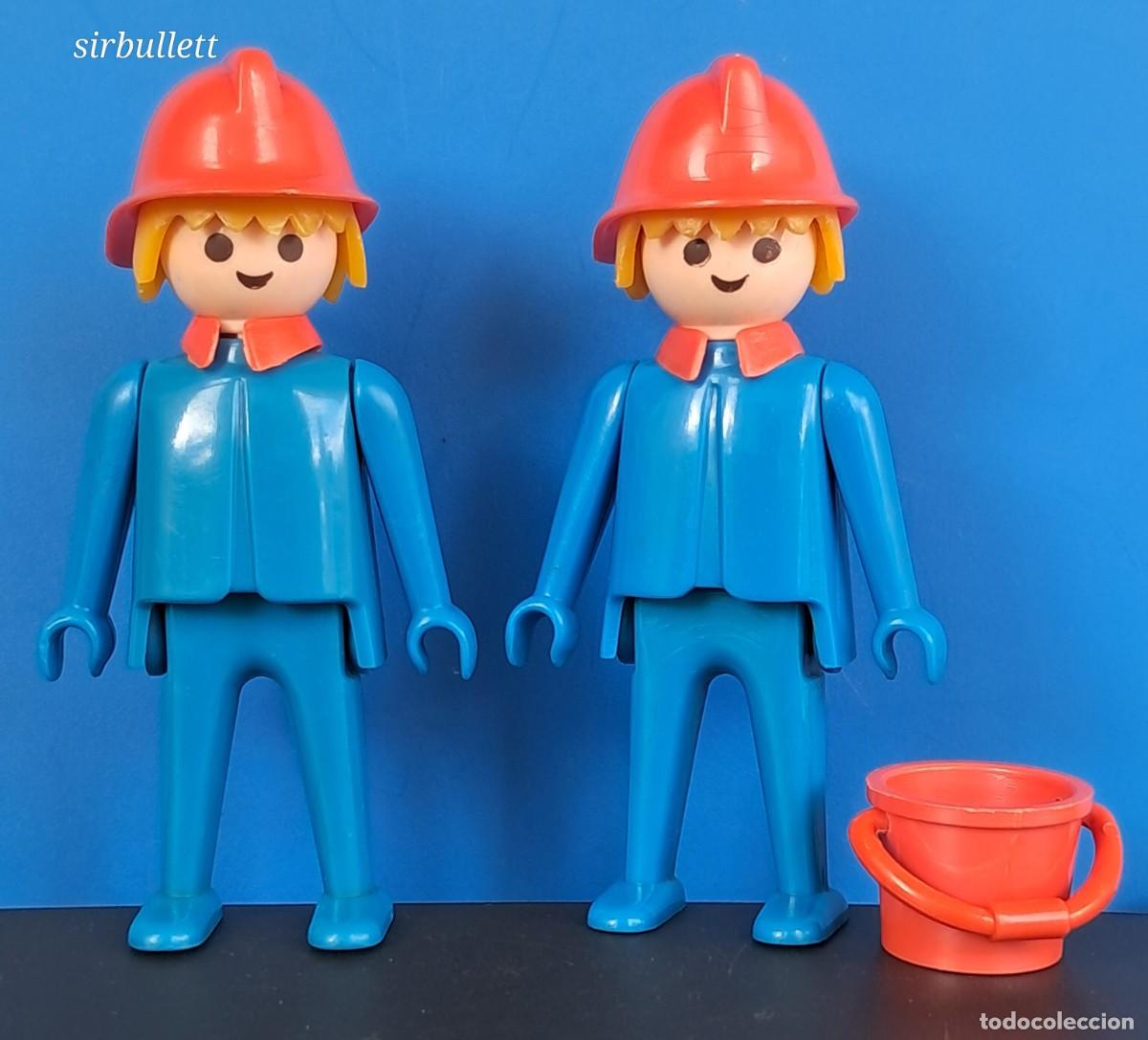 Playmobil: Figuras Bomberos a&ntilde;os 70 Playmobil 3366 3403 3234 3236...