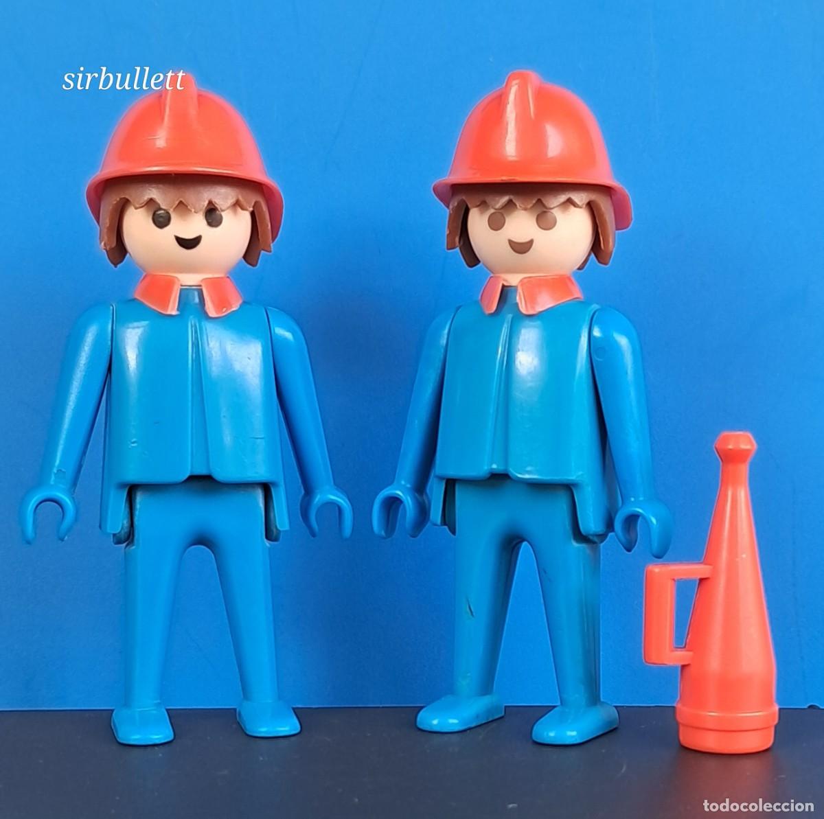 Playmobil: Figuras Bomberos a&ntilde;os 70 Playmobil 3366 3403 3234 3236...