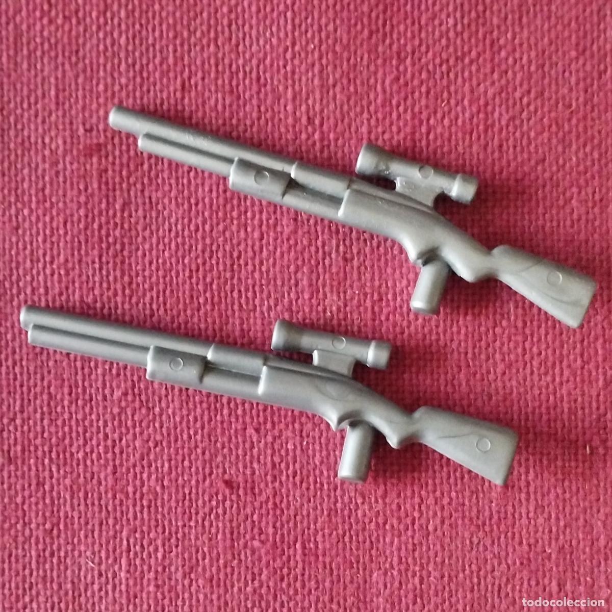 Playmobil: 2 ESCOPETAS - GRIS - FUSIL CON MIRA TELESCOPICA - ARMAS - PLAYMOBIL