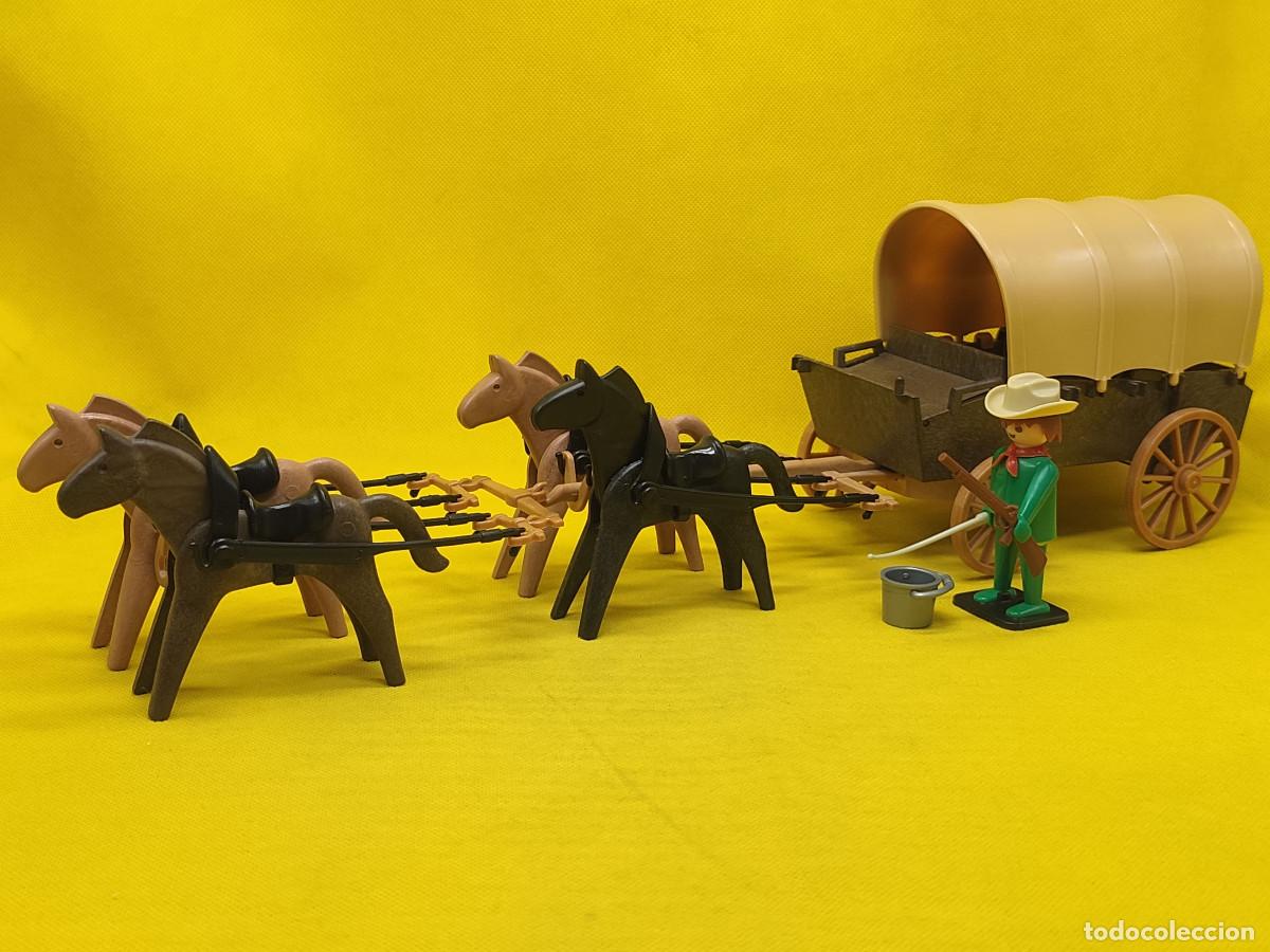 Playmobil: Playmobil Carreta del oeste con 4 caballos REF 3243 - Foto 3