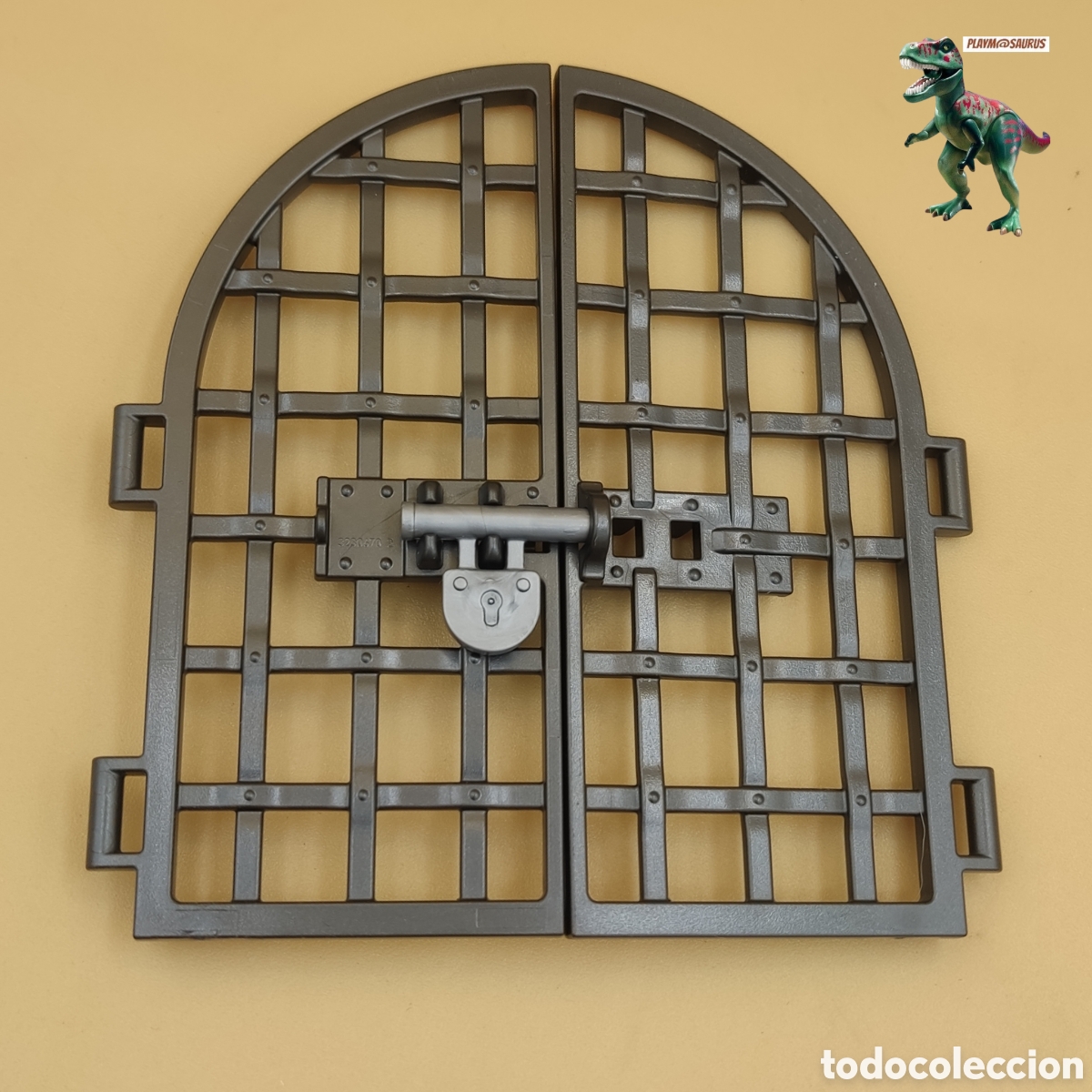 Playmobil: Playmobil puertas rejas castillo medieval fortin 6001 3294 verja con candado celda barrotes porton