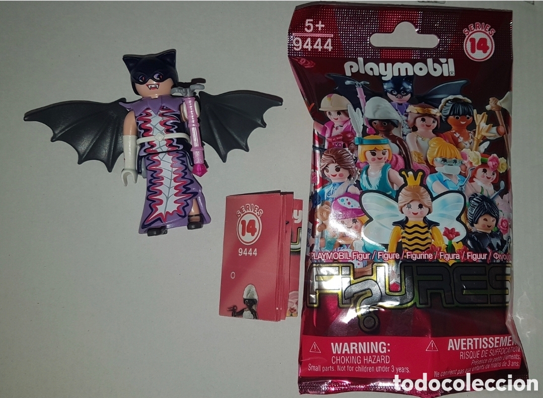 Playmobil: Playmobil serie 14 chica cat Woman vampiresa terror Halloween sobre sorpresa rosa figura vampiro