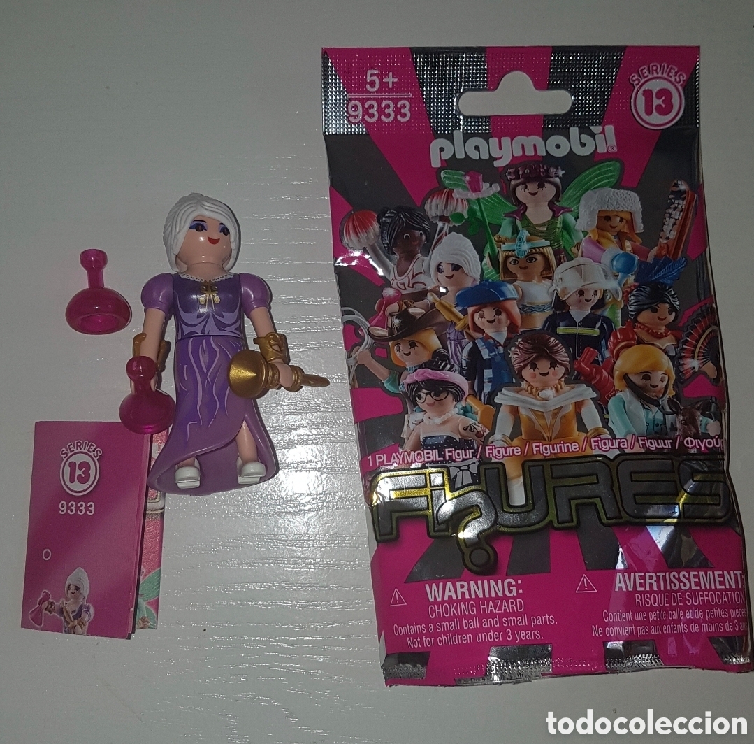 Playmobil: Playmobil serie 13 chica bruja alquimista hechicera Halloween terror sobre sorpresa rosa