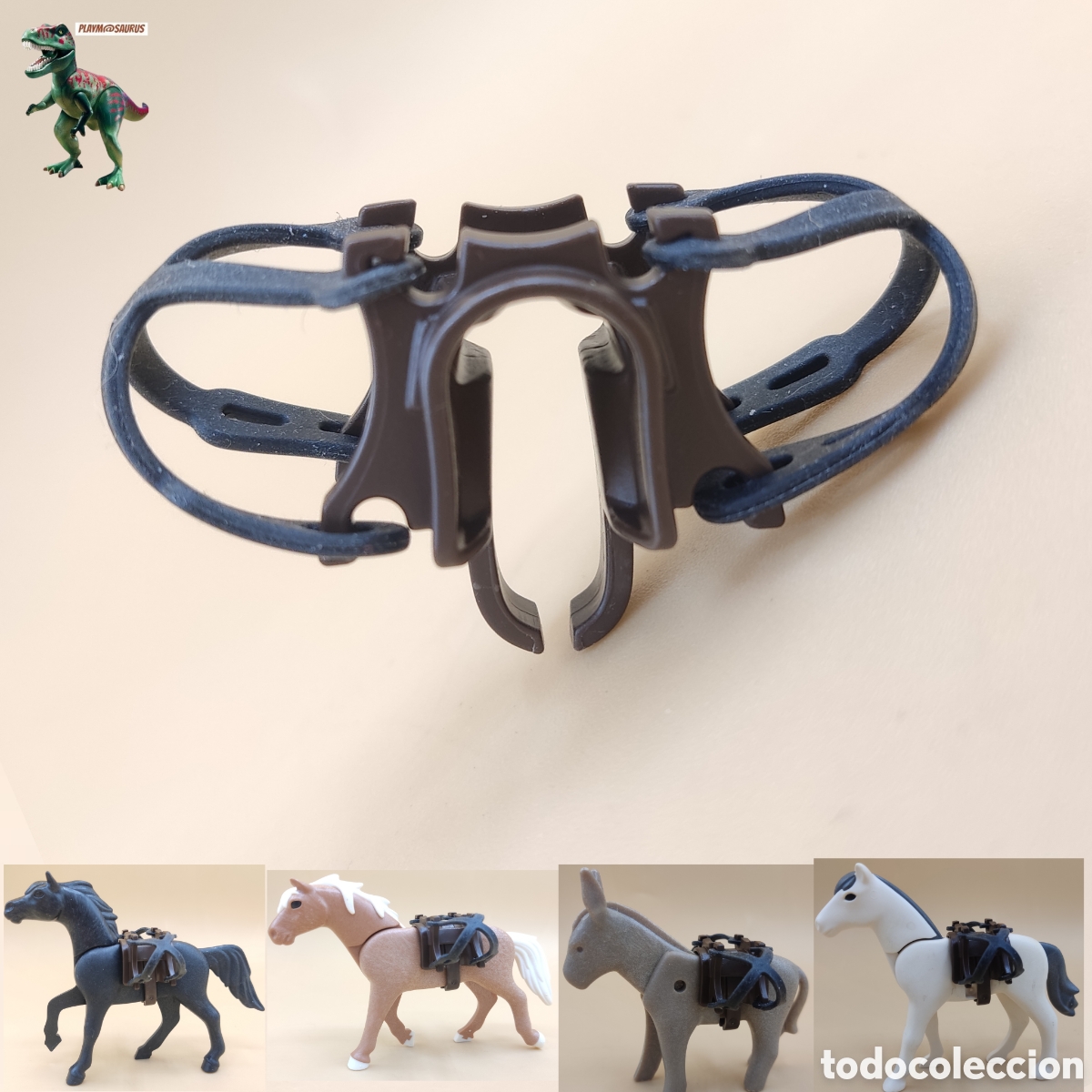 Playmobil: Playmobil silla de transporte para burro asno caballo con gomas belen minero western 5246 6320