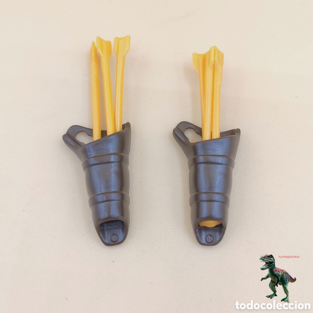 Playmobil: Playmobil X2 funda marron carcaj con flechas arquero medieval cazador robin hood guerrero soldado