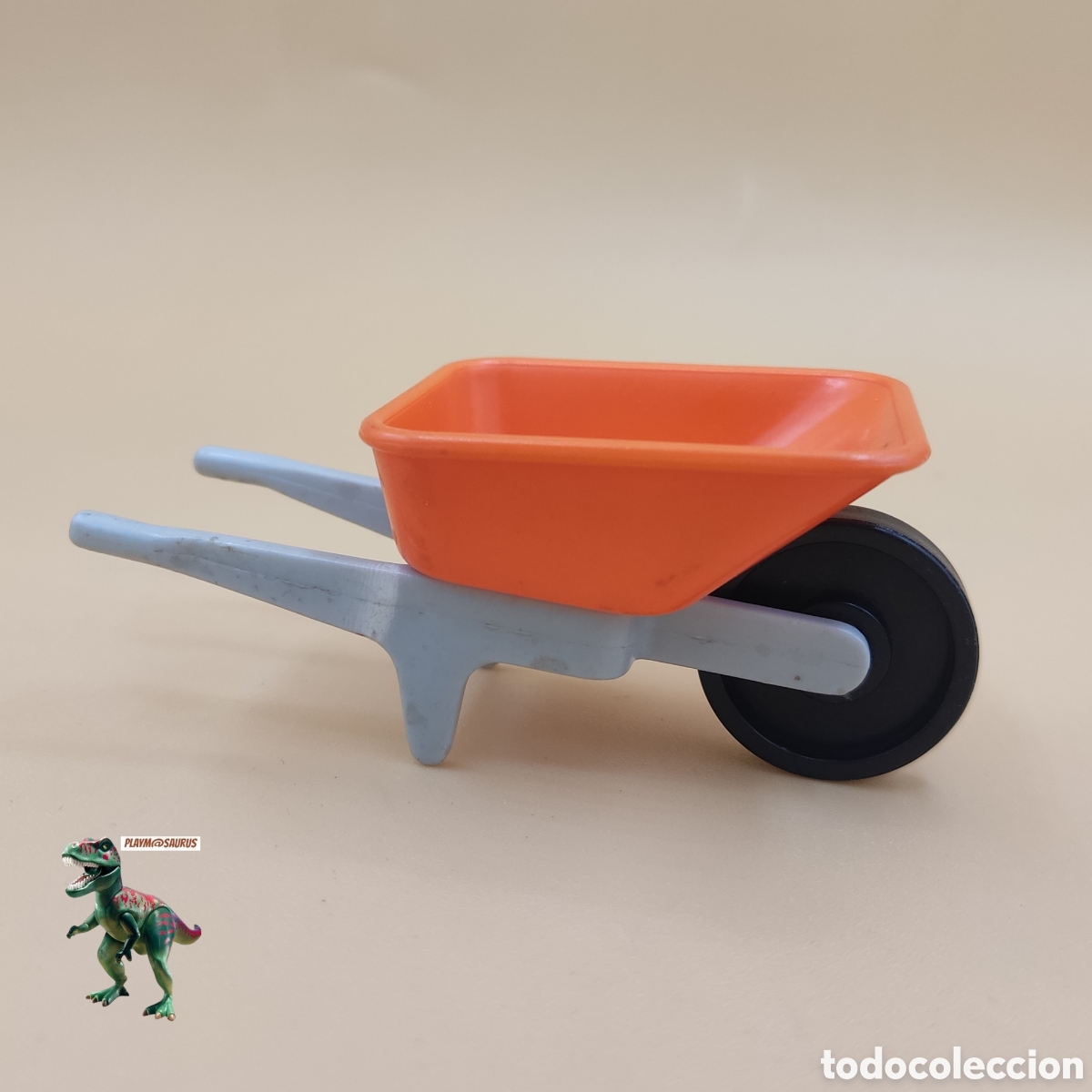 Playmobil: PLAYMOBIL antiguo carretillo naranja obras obrero alba&ntilde;il construccion 3325 3474 3562 7325 7466 3492