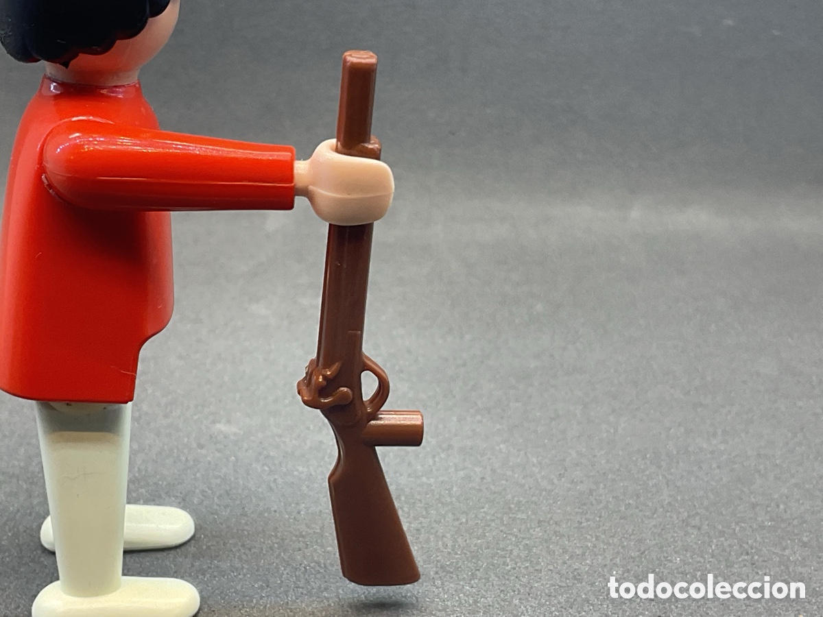 Playmobil: ACCESORIO PLAYMOBIL. RIFLE, ESCOPETA, FUSIL, COLOR MARR&Oacute;N. REF OESTE, PIRATAS, ETC