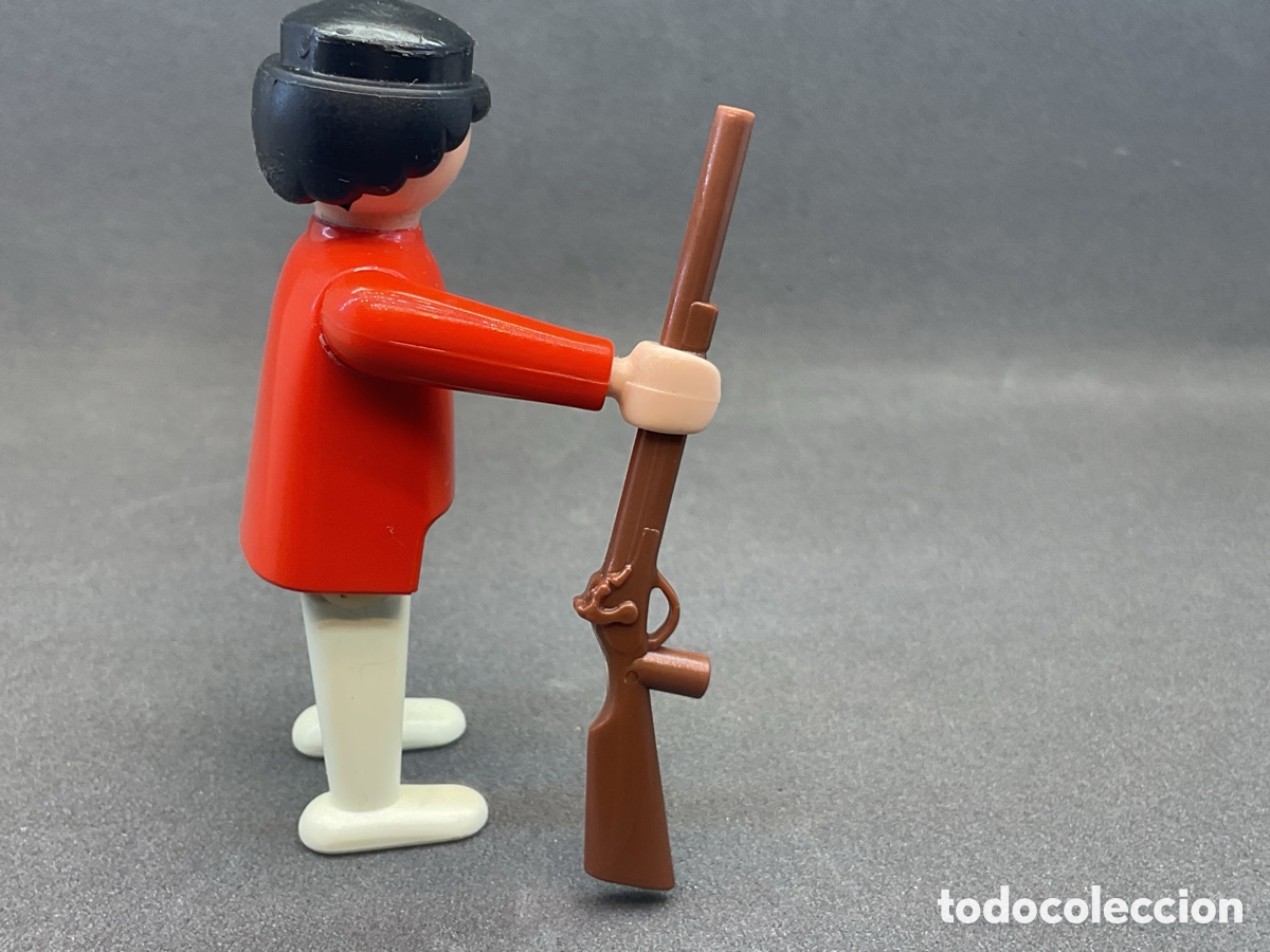 Playmobil: ACCESORIO PLAYMOBIL. RIFLE, ESCOPETA, FUSIL, COLOR MARR&Oacute;N Y CA&Ntilde;ON LARGO . REF OESTE, PIRATAS, ETC