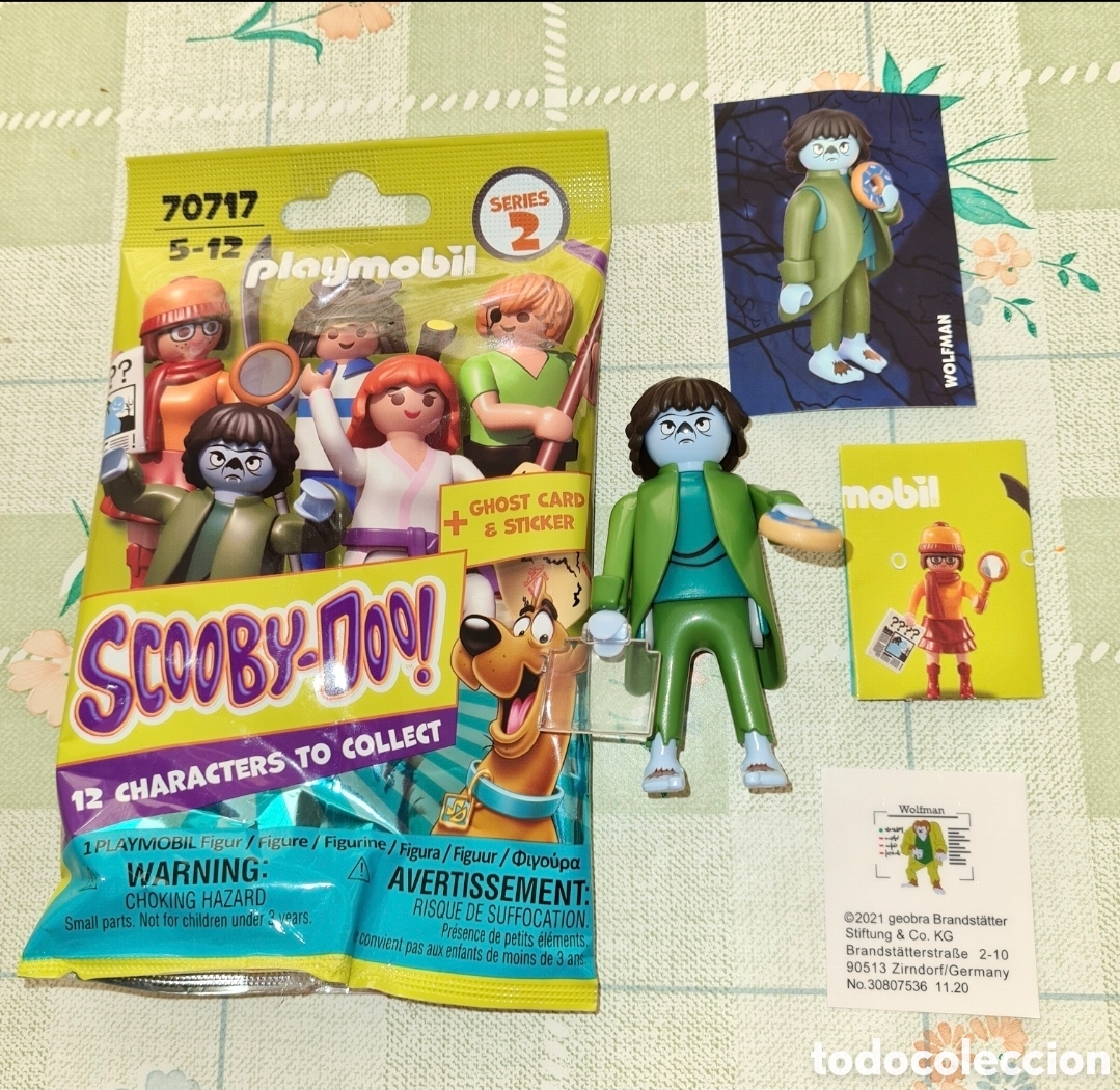 Playmobil: Figura playmobil Scooby Doo serie 2 hombre lobo donut mu&ntilde;eco colecci&oacute;n sobre sorpresa