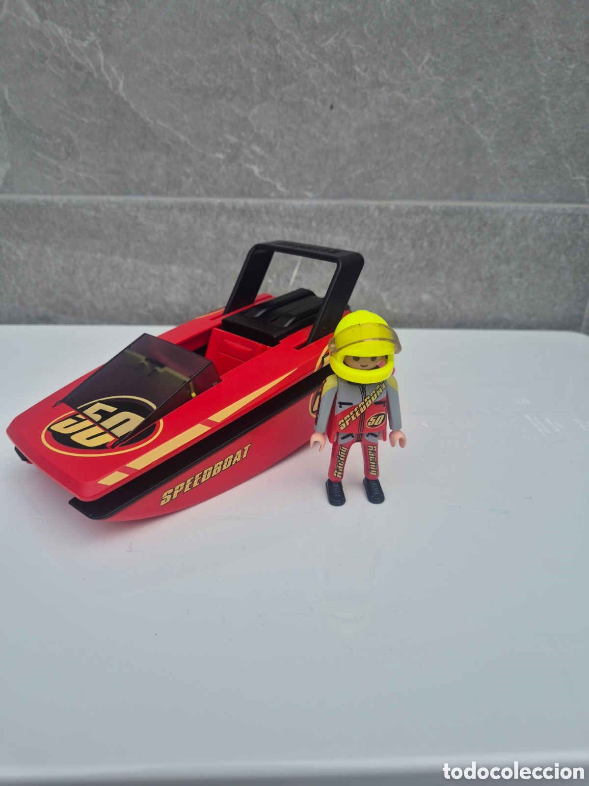 Playmobil: Playmobil figura y lancha