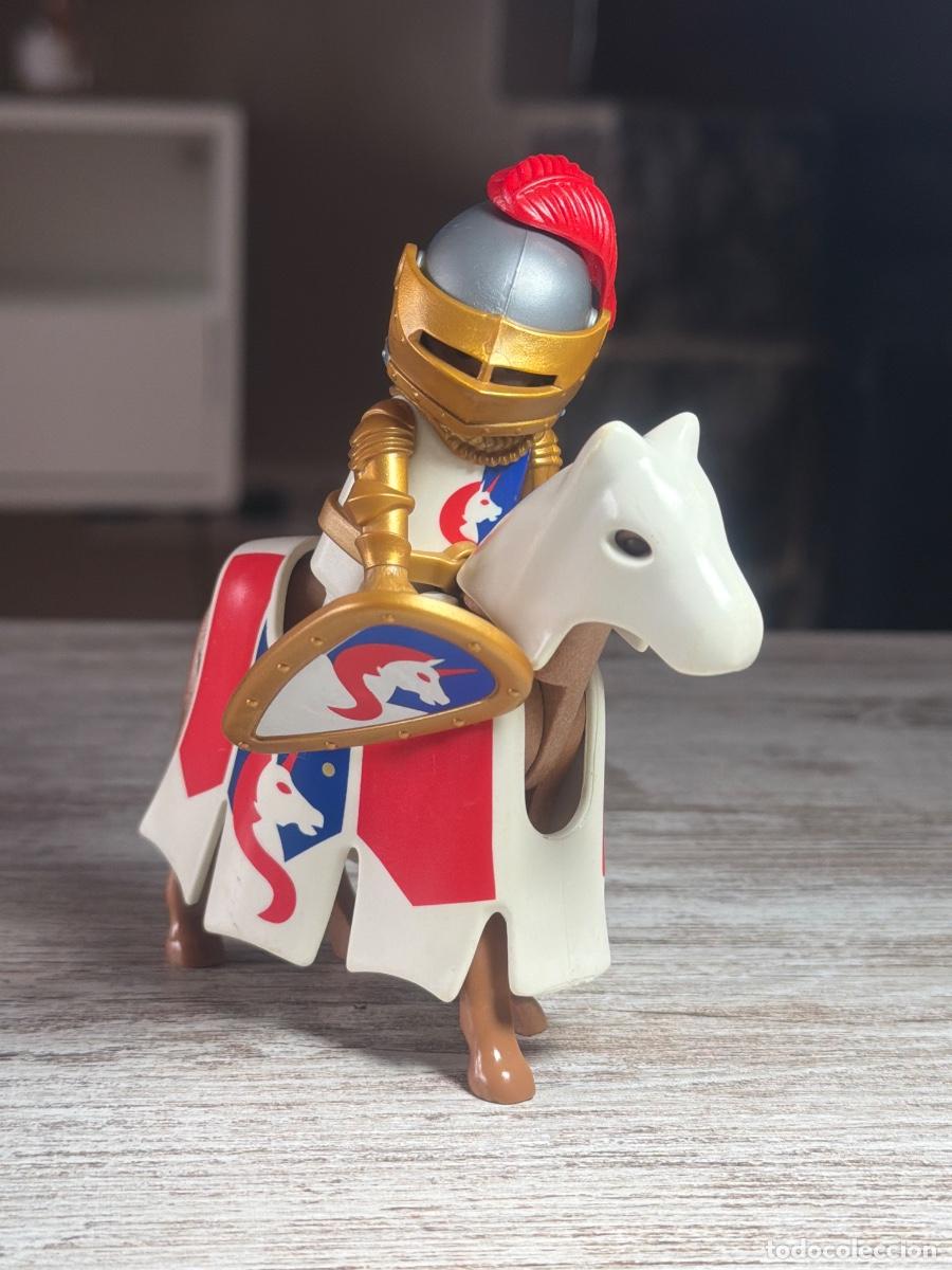 Playmobil: Caballero con caballo Medieval con gualdrapa complemento accesorios Playmobil
