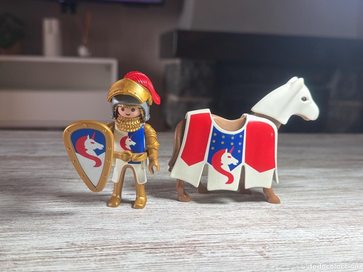 Playmobil: Caballero con caballo Medieval con gualdrapa complemento accesorios Playmobil - Foto 2