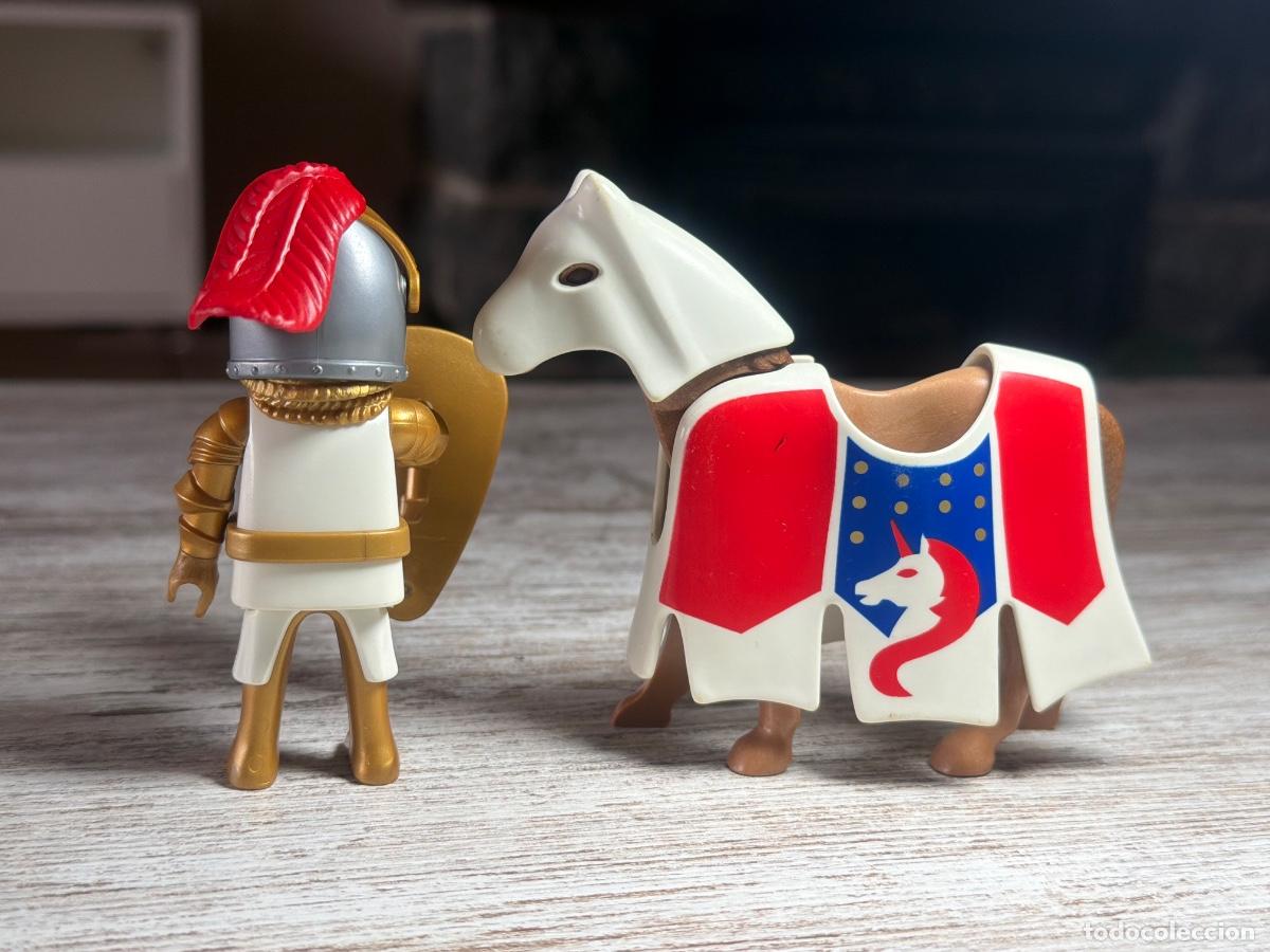 Playmobil: Caballero con caballo Medieval con gualdrapa complemento accesorios Playmobil - Foto 3