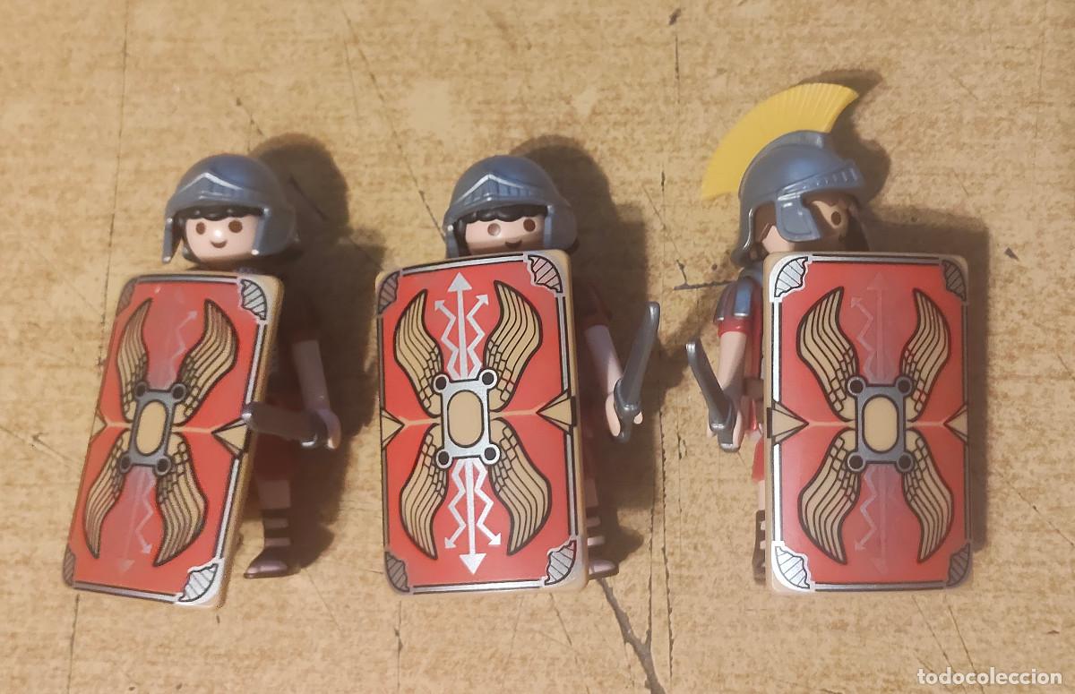 Playmobil: Playmobil soldados de legi&oacute;n romana + varios complementos - 3 soldados + complementos