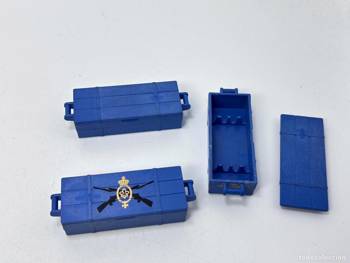 Playmobil: Playmobil lote caj&oacute;n caja azul sudista ingl&eacute;s oeste