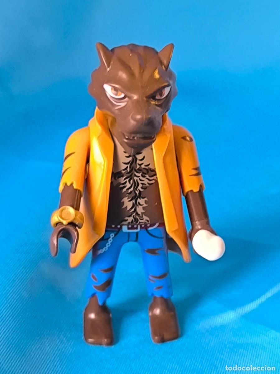 Playmobil: Playmobil figura lic&aacute;ntropo hombre lobo sobre sorpresa serie 30 monstruos Halloween terror