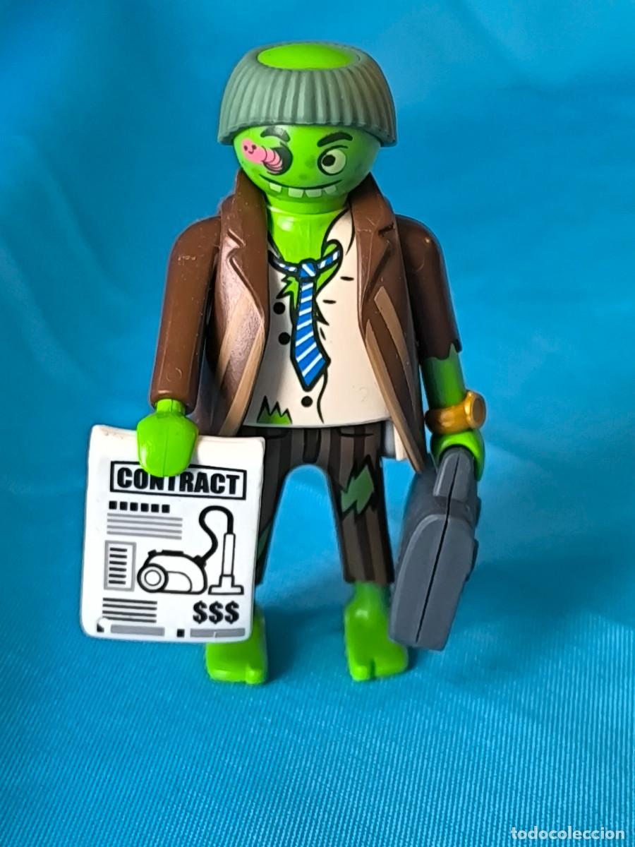Playmobil: Playmobil figura ejecutivo zombie verde sobre sorpresa serie 30 monstruos Halloween terror