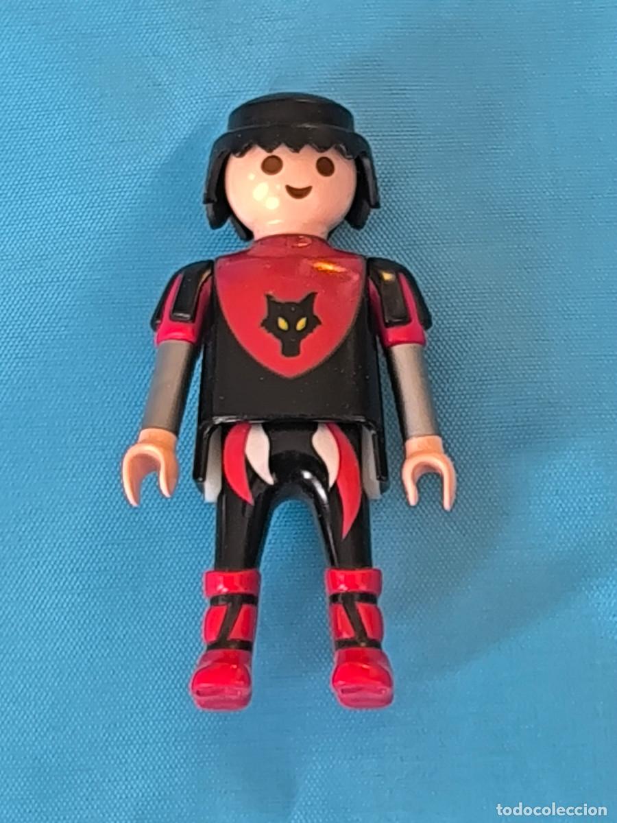 Playmobil: Playmobil figura caballero medieval armadura orden lobo negro castillo torneo vikingos romanos