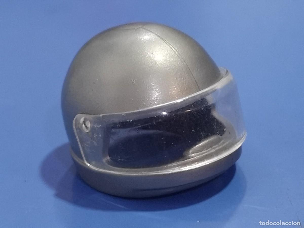 Playmobil: Playmobil casco gris motorista gafas moto corredor piloto taller Ses