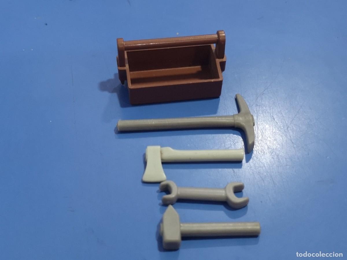 Playmobil: Playmobil caja herramientas taller mec&aacute;nico motor coche ciudad city complementos accesorios obra Ses